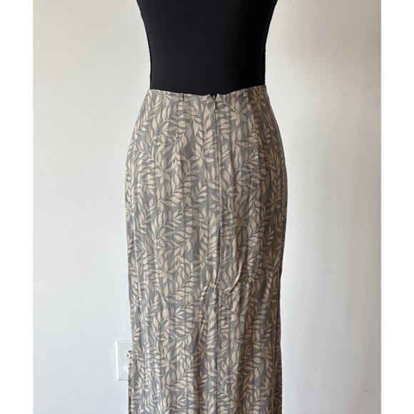 Y2K Banana Republic Womens Silk Midi Skirt Sz 2 Forest Fairy Boho Whimsy - Picture 13 of 15